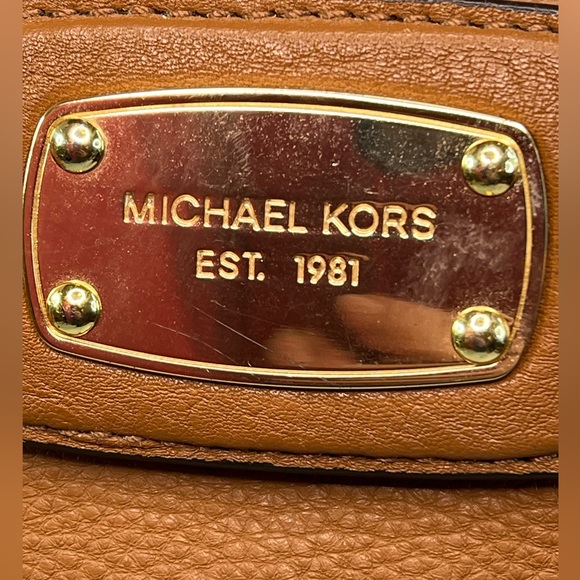 MICHAEL KORS Brown Hamilton Soft Pebble Leather Satchel - Picture 6 of 13